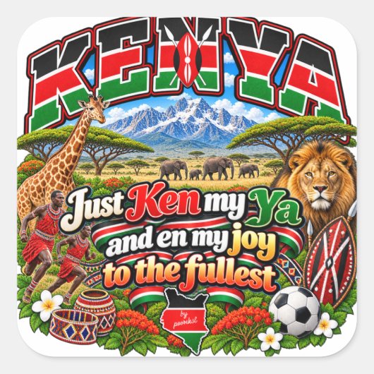 Kenia sticker (Voorkant)