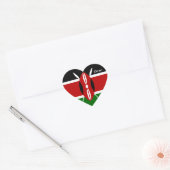Kenia Sticker, Hart, Patriottische Keniaanse Vlag Hart Sticker (Envelop)