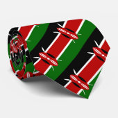 Kenia Stropdassen, mode Keniaanse vlag, bedrijf Stropdas (Opgerold)