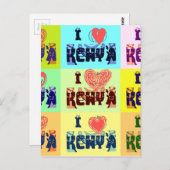 Kenia Travel Souvenir Pop Art Print Briefkaart (Voorkant / Achterkant)