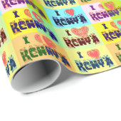 Kenia Travel Souvenir Pop Art Print Cadeaupapier (Rol Hoek)