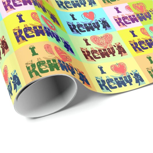 Kenia Travel Souvenir Pop Art Print Cadeaupapier (Rol Hoek)