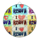 Kenia Travel Souvenir Pop Art Print Dartbord (Voorkant)
