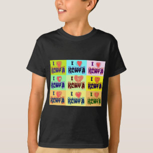 Kenia Travel Souvenir Pop Art Print T-shirt