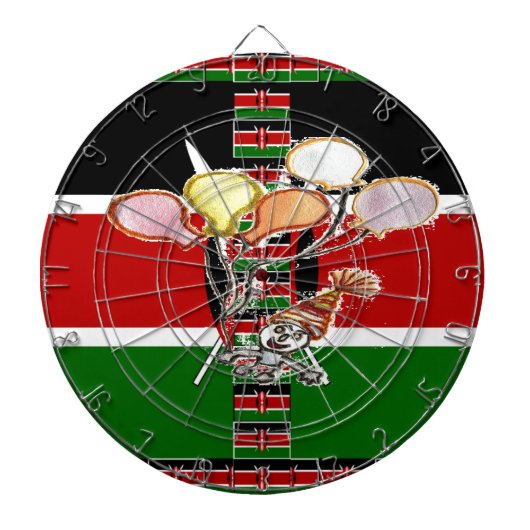 Kenia Verjaardag Dartbord (Voorkant)