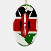 Kenia Viering Kleurrijke Vlag Kaart Vector Kunstwe Keramisch Ornament (Rechts)