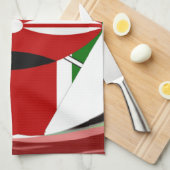 Kenia Viering Kleurrijke Vlag Kaart Vector Kunstwe Theedoek (Quarter Fold)