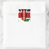 Kenia Viering Kleurrijke Vlag Kaart Vector Kunstwe Vierkante Sticker (Tas)