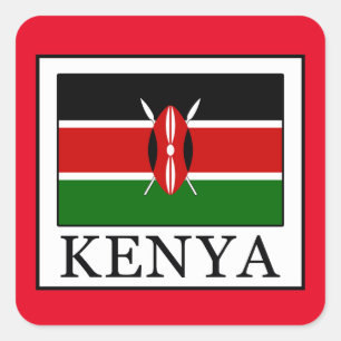 Kenia Vierkante Sticker