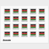 Kenia Vierkante Sticker (Vel)