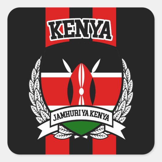 Kenia Vierkante Sticker (Voorkant)