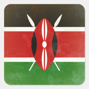 Kenia Vierkante Sticker