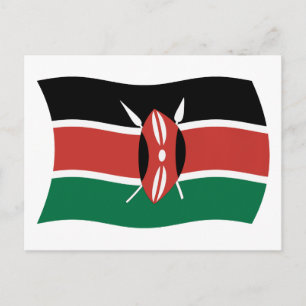 Kenia Vlag Ansichtkaart Briefkaart