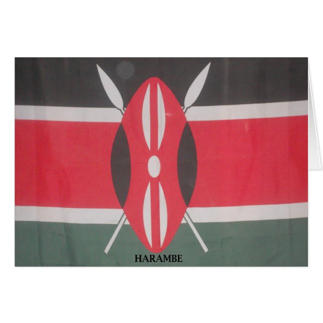  Kenia Vlag Art Print (Voorkant Horizontaal)