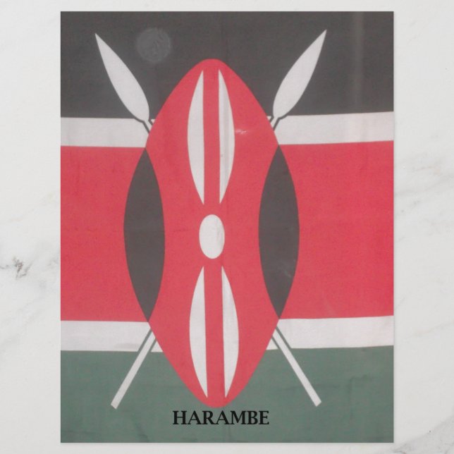  Kenia Vlag Art Print (Voorkant)