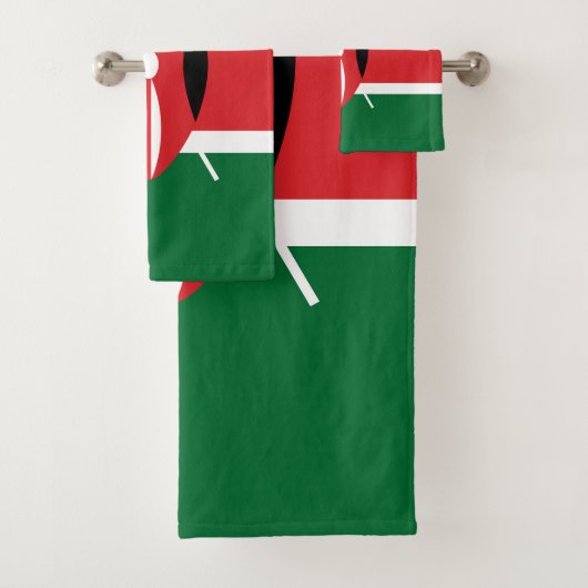 Kenia vlag bad handdoek (Insitu)