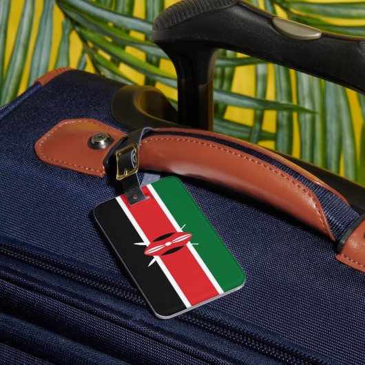 Kenia vlag bagagelabel (Voorkant Insitu 1)