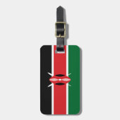 Kenia vlag bagagelabel (Voorkant verticaal)