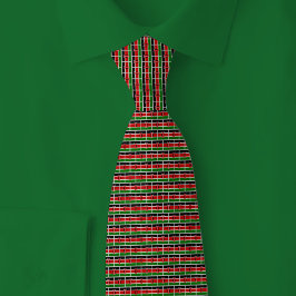 Kenia Vlag Baksteenpatroon Stropdas