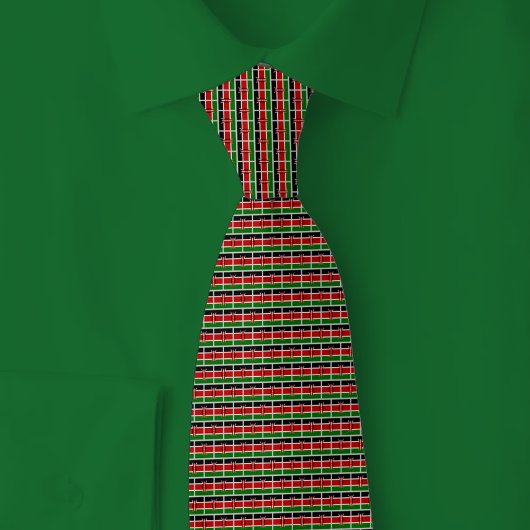 Kenia Vlag Baksteenpatroon Stropdas