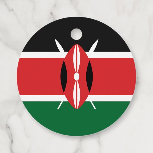 Kenia vlag bedankjes labels (Achterkant)