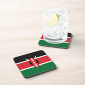 Kenia vlag bier onderzetter (Rechterzijde)