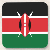 Kenia vlag bier onderzetter (Voorkant)