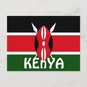 Kenia vlag briefkaart