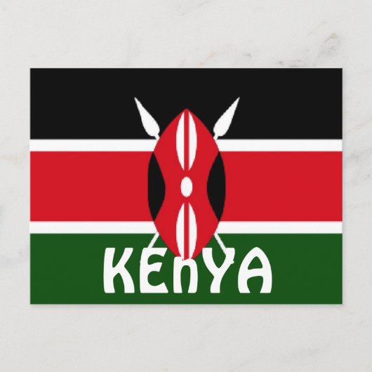 Kenia vlag briefkaart (Voorkant)