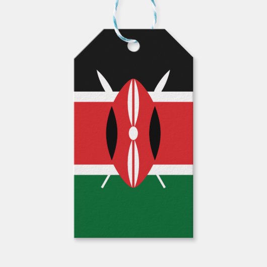 Kenia vlag cadeaulabel (Voorkant)