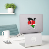 Kenia Vlag Charmante Patriottische Kaart Sticker (Laptop op bureau)