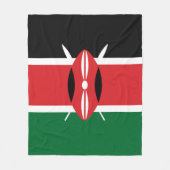 Kenia vlag fleece deken (Voorkant)