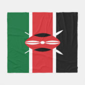 Kenia vlag fleece deken (Voorkant (Horizontaal))