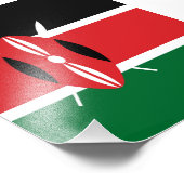 Kenia vlag foto afdruk (Hoek)