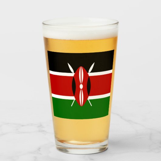 Kenia vlag  glas (Voorkant gevuld)