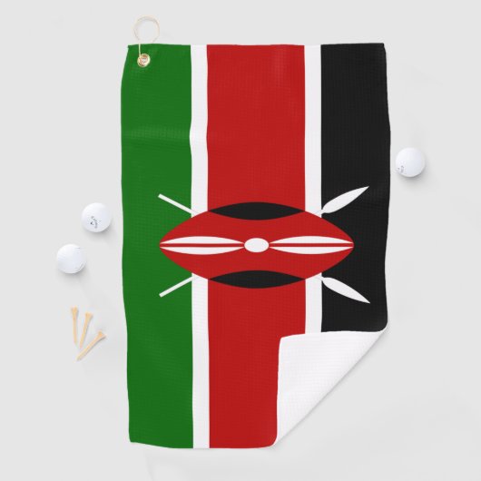 Kenia vlag golfhanddoek (Insitu)