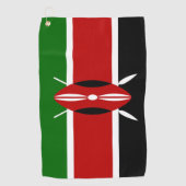 Kenia vlag golfhanddoek (Voorkant)