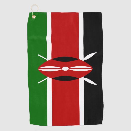 Kenia vlag  golfhanddoek (Voorkant)