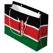 Kenia vlag groot cadeauzakje (Voorkant Gekanteld)