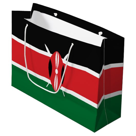 Kenia vlag groot cadeauzakje (Voorkant Gekanteld)