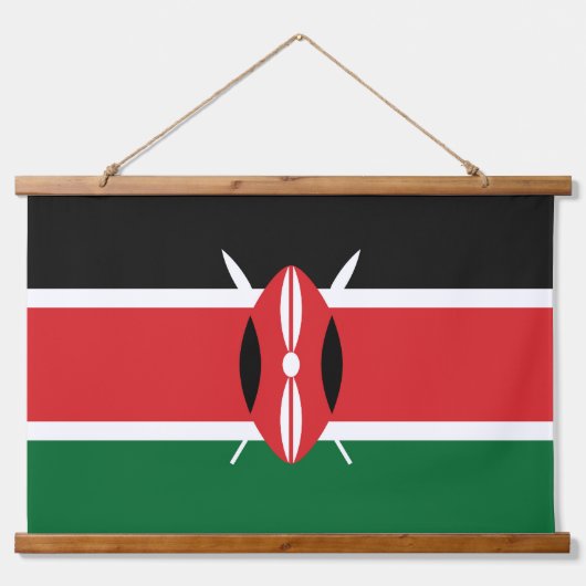 Kenia vlag hangend wandkleed (Voorkant)