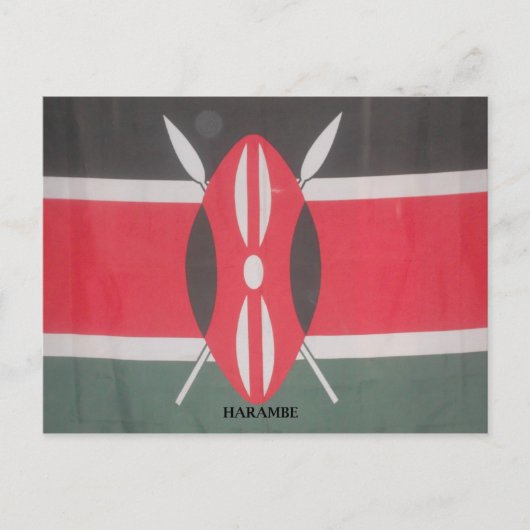 Kenia Vlag Harambe Ontwerp Briefkaart (Voorkant)