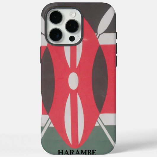  Kenia Vlag Harambe Ontwerp Case-Mate iPhone Case (Achterkant)