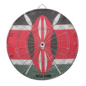 Kenia Vlag Harambe Ontwerp Dartbord (Voorkant)