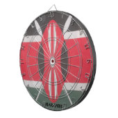 Kenia Vlag Harambe Ontwerp Dartbord (Voorkant Rechts)