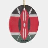  Kenia Vlag Harambe Ontwerp Keramisch Ornament (Rechts)