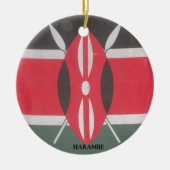 Kenia Vlag Harambe Ontwerp Keramisch Ornament (Voorkant)