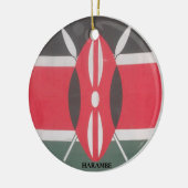  Kenia Vlag Harambe Ontwerp Keramisch Ornament (Links)