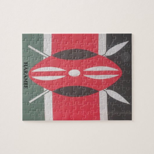 Kenia Vlag Harambe Ontwerp Legpuzzel (Horizontaal)