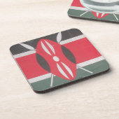 Kenia Vlag Harambe Ontwerp Onderzetter (Linkerzijde)